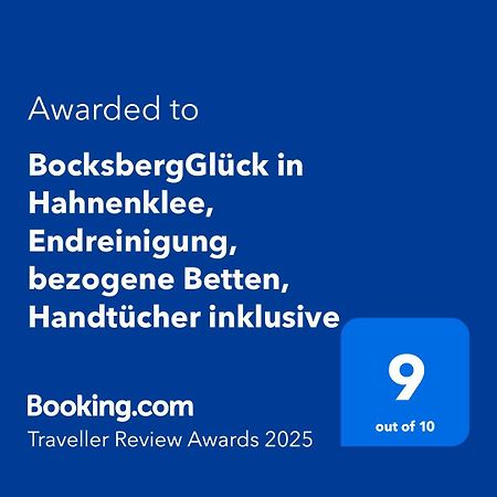 Bocksbergglueck In Hahnenklee, Endreinigung, Bezogene Betten, Handtuecher Inklusive ゴスラー エクステリア 写真